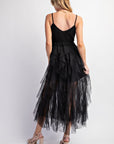 Lovely Tulle Midi Crochet Dress