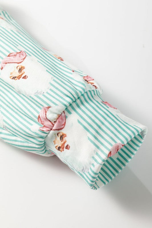 Christmas Santa Claus Stripe Top and Pants Lounge