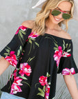 e Luna Floral Off Shoulder Top