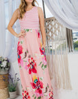 e Luna PLUS Floral Mix Tank Maxi Dress