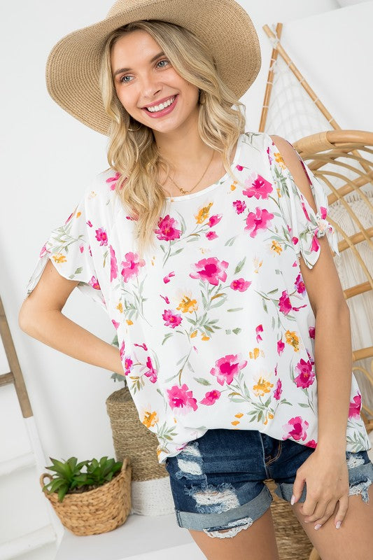 e Luna Floral Boxy Top