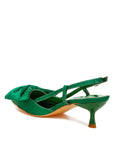 Okshak Satin Bow Slingback Sandals