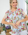 e Luna Floral Boxy Top