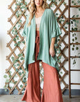 Jade By Jane Wide Sleeve Ruffle Kimono