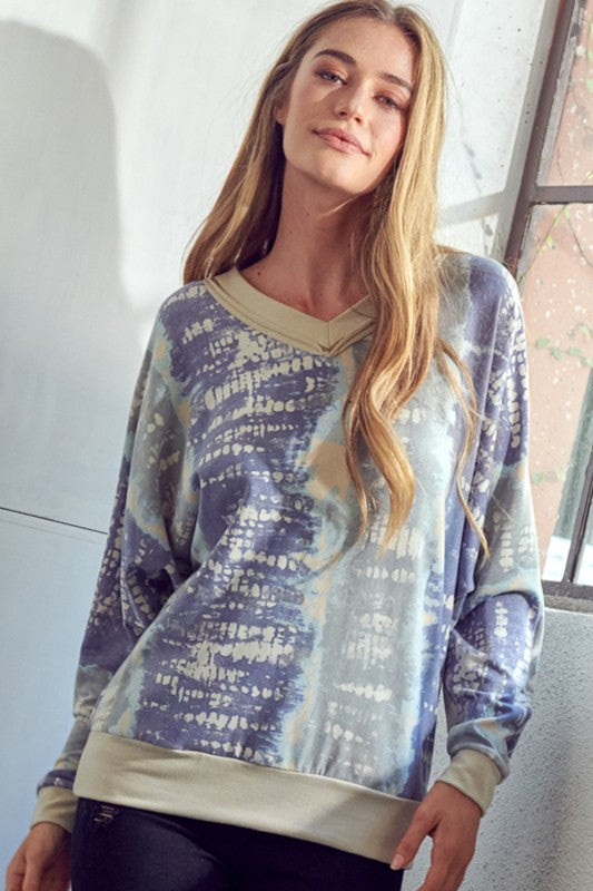 e Luna PLUS Tie Dye Print Sweatshirt