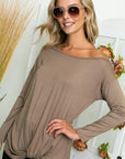 e Luna PLUS Solid One Shoulder Top