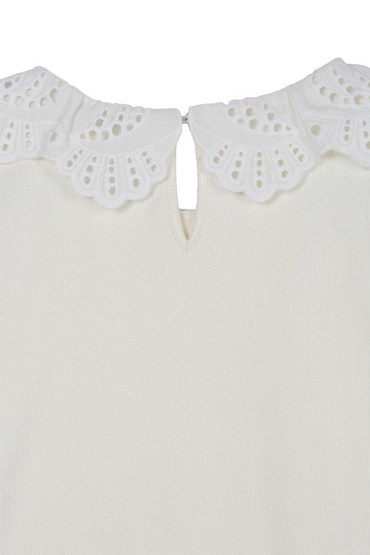 Lilou Short Sleeve Crochet Top