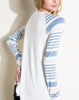 e Luna PLUS Engineering Striped Mix Top