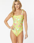 One Piece Bathing Suit with Floral Print