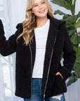 e Luna Sherpa Fur Hoodie Jacket