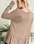 e Luna PLUS Solid Babydoll Top