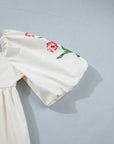 Floral Puff Sleeve Babydoll Dress