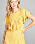 Solid Ruffle Detail Top - Online Only - My Pampered Life Seattle