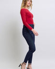 Judy Blue Full Size Heart Shaped Back Pockets Skinny Jeans