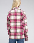 Pink Plaid Front Pocket Shacket