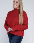 Plus Drop Shoulder Long Sleeve Top