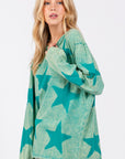 SAGE + FIG Mineral Wash Star Pattern T-Shirt