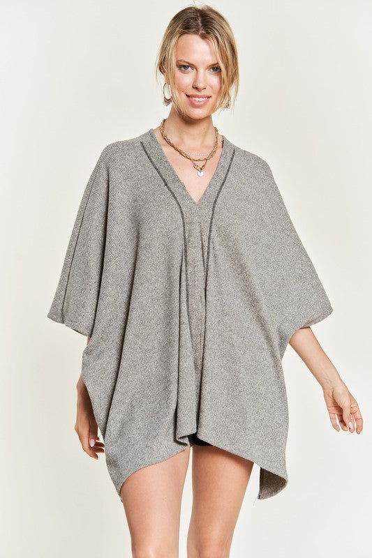 Jade By Jane V-Neck Poncho Top