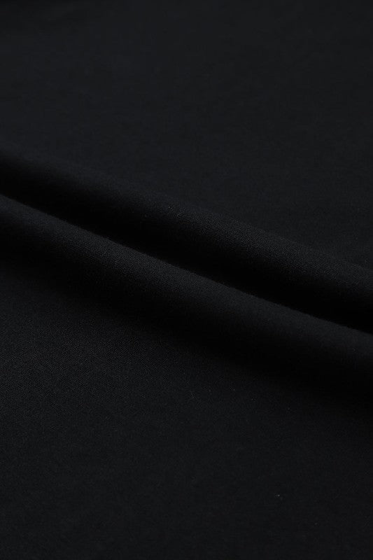 Solid Button-Up Scoop Neck Dress