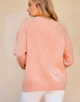 And The Why WIFEY & Heart Round Neck Sweater