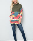 Celeste Full Size Tie-Dye Star Print Long Sleeve Blouse