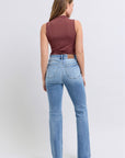 Judy Blue Full Size Raw Hem High Rise Bootcut Jeans