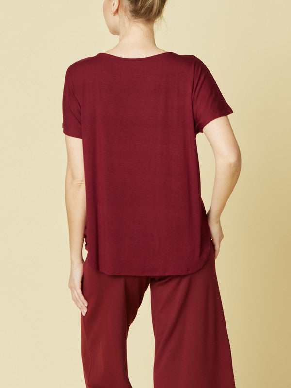 Fabina Bamboo Casual Dolman Sleeve Top