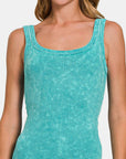 Zenana Ribbed Scoop Neck Tank