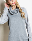 Distressed Terry Mix Tunic