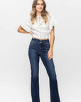 Judy Blue Full Size Frayed Hem Bootcut Jeans