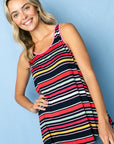 e Luna Multi Striped Tank Top