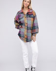 BiBi Loose Fit Buttoned Down Check Shirt Jacket