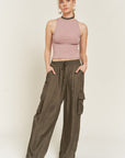 Jade by Jane Satin Cargo Pants