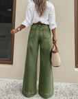 Vintage Washed High Waist Wide Leg Jeans