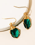 Fame Wire Wrapped Glass Gem Dangle Earrings