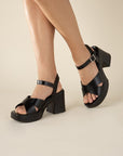 TOUCH-S Crisscross Sandal Heels