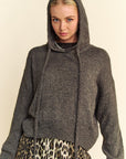 Davi & Dani Drop Shoulder Long Sleeve Hooded Sweater