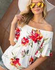 e Luna Floral Off Shoulder Top