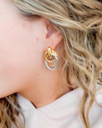 Adelle Two Tone Earrings