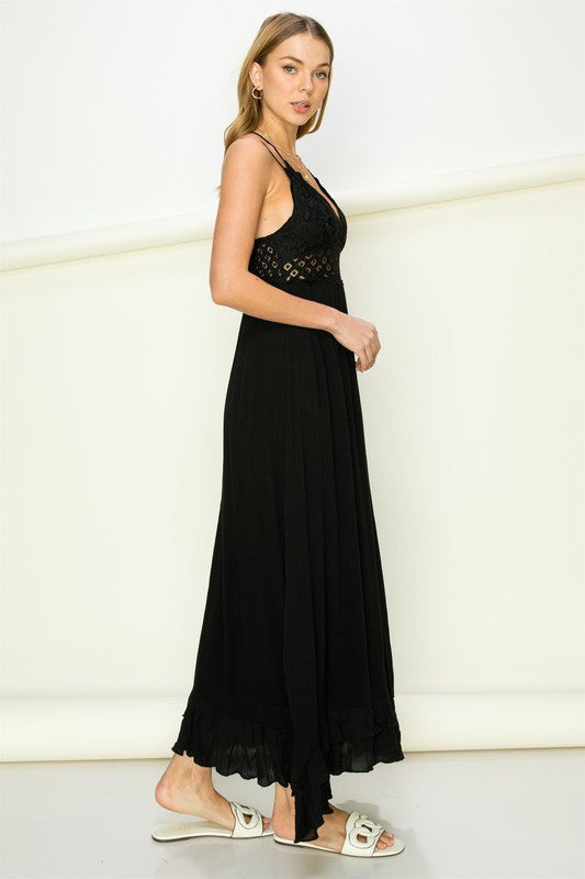 HYFVE In Love Bustier Lace Maxi Dress