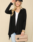 Celeste Full Size Open Front Knit Cardigan