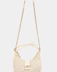 Fame Straw Braid Hobo Bag