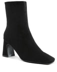 Dimri Square Toe Microfiber Ankle Boots