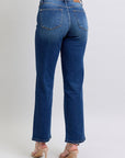 Judy Blue Full Size Side Seam Detail Straight Jeans with Pockets