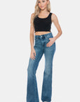 Judy Blue Full Size Tummy Control Cut Hem Flare Jeans