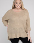 Eesome Plus Size Crew Neck Knit Sweater