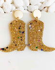 Glittered Up Cowgirl Earrings