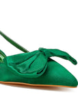 Okshak Satin Bow Slingback Sandals