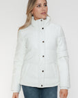 YMI Pocketed Zip Up Turtleneck Puffer Jacket