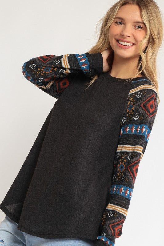 Mixed Aztec Top - Online Only